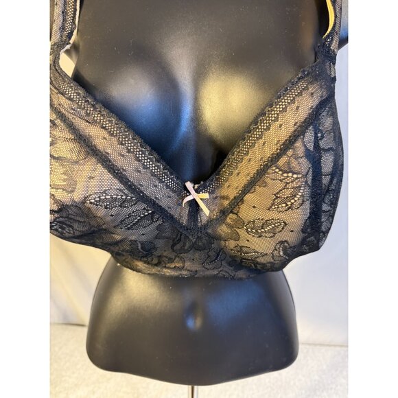 Cacique Womens Plus Size 42DDD Underwire Bra Black Lace Supportive Sexy - Picture 2 of 3